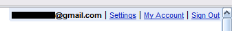 Google - Right Corner Links
