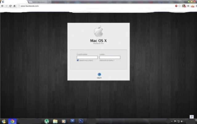 NEW !!! Facebook LOGIN MAC OS X STYLE !!!