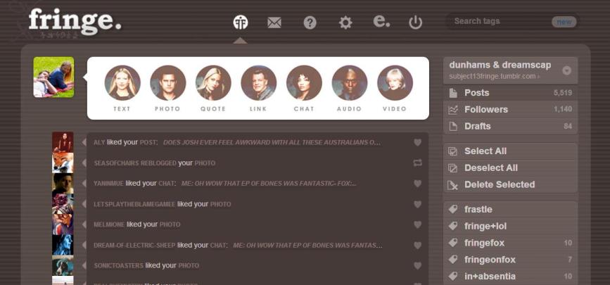 Fringe 5 Tumblr theme