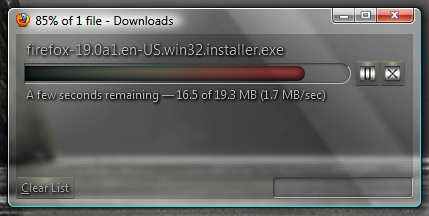 Progress bar / download manager - Black Mica