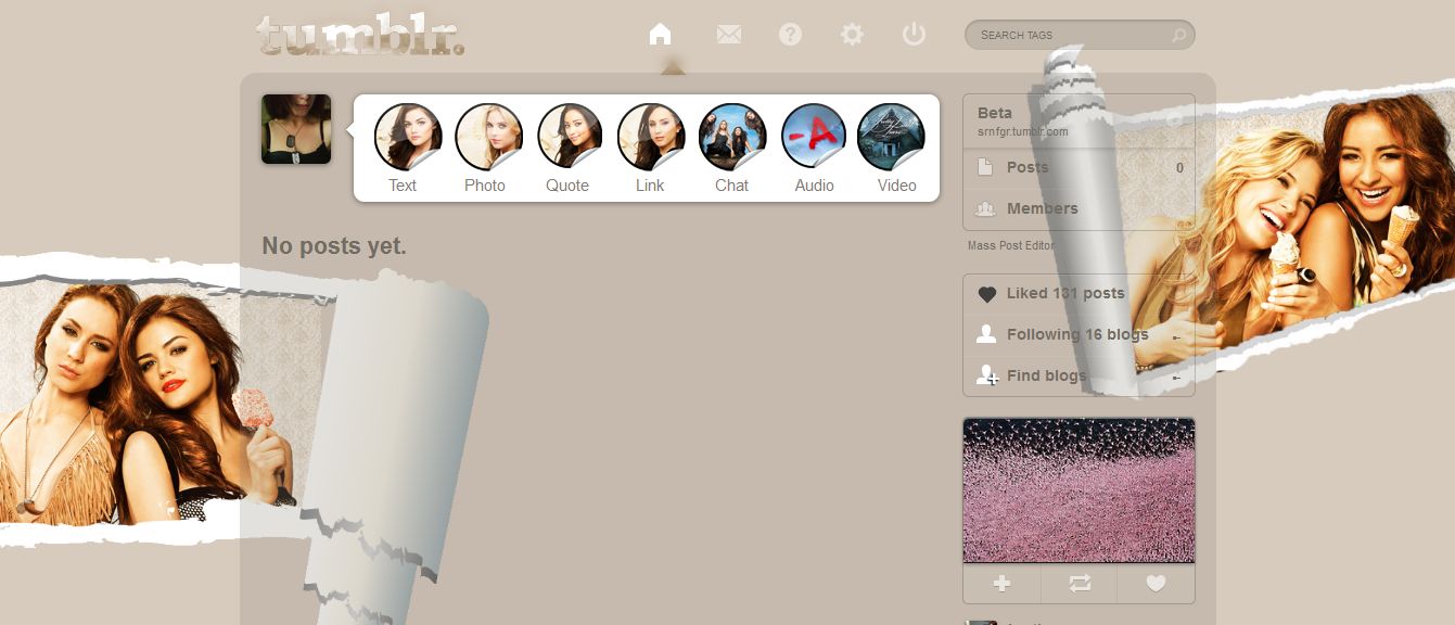 Elegant Pretty Little Liars Tumblr Dashboard 1.0