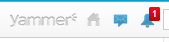 Yammer without angry red inbox notifications