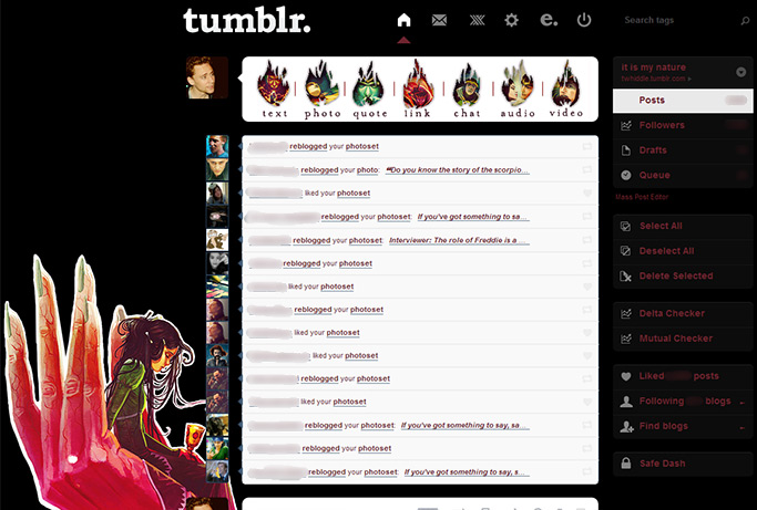 Tumblr / Journey Into Mystery - Leah Dash Theme