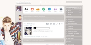 JUSTIN BIEBER DASHBOARD THEME TUMBLR #23