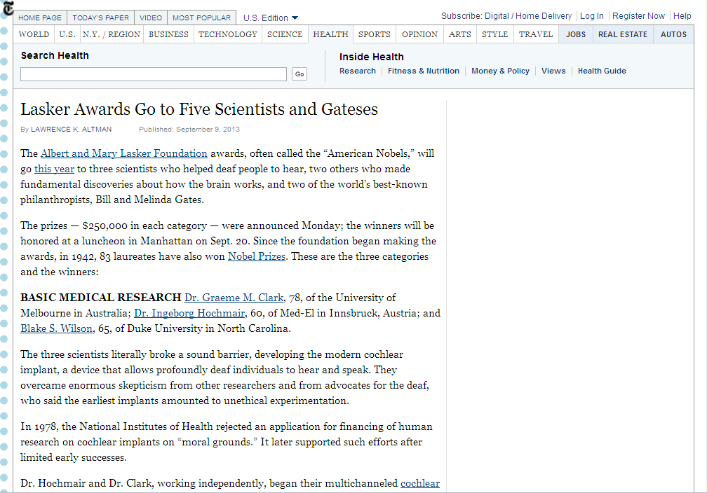 New York Times: autohide the menu & sidebar [beta]
