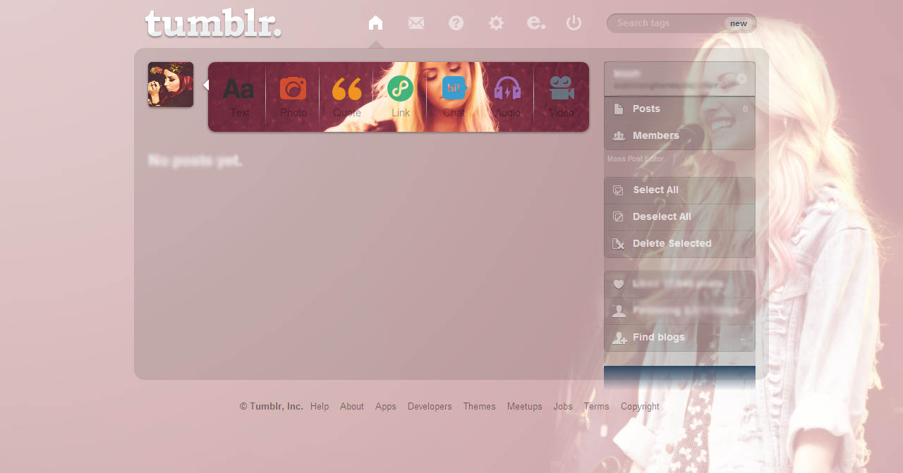 demi lovato's dashboard theme