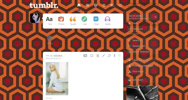 The Shining tumblr dashboard