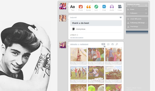 Zayn Malik dashboard