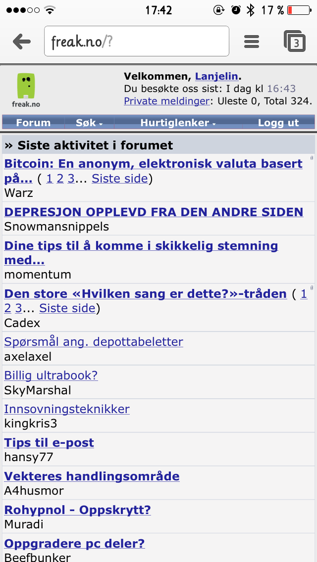 freak.no - mobilversjon