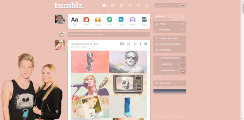 Cody & Alli Simpson Tumblr Dashboard Theme - #1