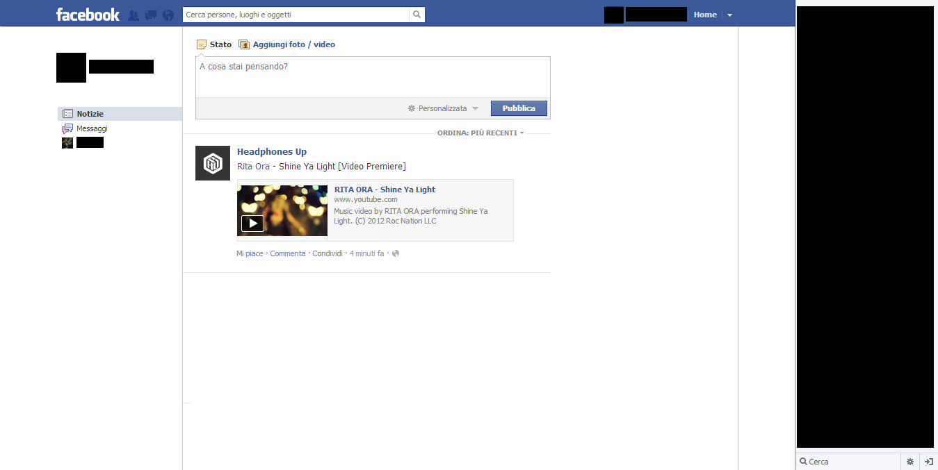 Minimalistic Facebook - 2012