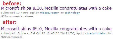 reddit.com Display timestamp of posts/comments