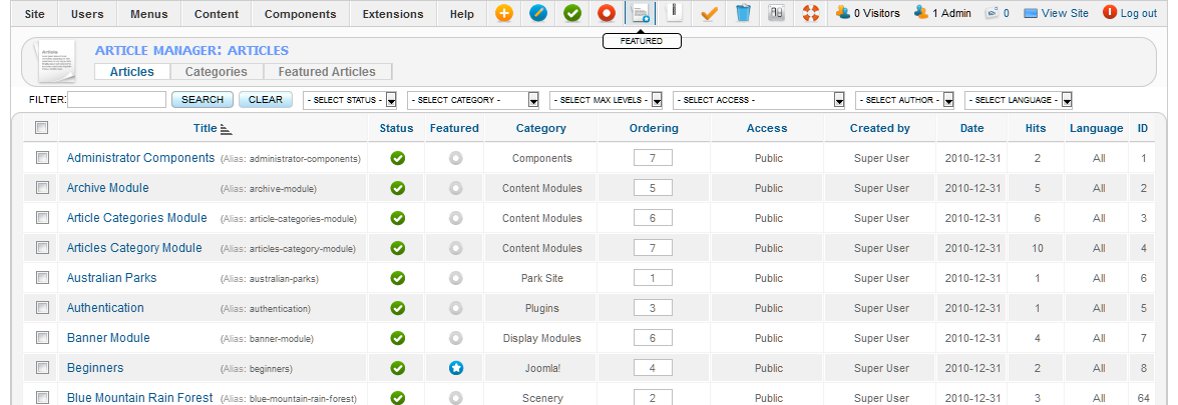 Joomla! - Condensed Backend