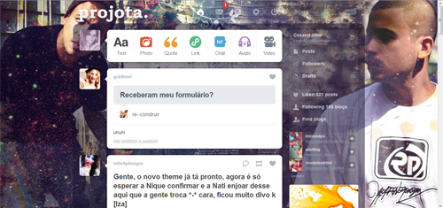 Theme dashboard Projota