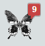 monochrome butterfly - home button
