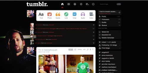 Tumblr dashboard - August Booth (Once Upon A Time)