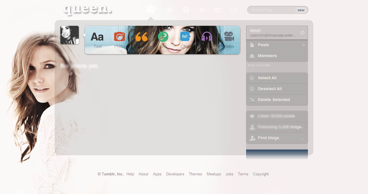 sophia bush dashboard theme