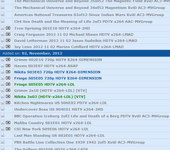 PrivateSniper's Style :: EZTV Show Highlighter