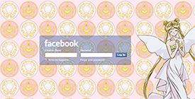 Minimal Facebook Log In -- Moon Crystal Power