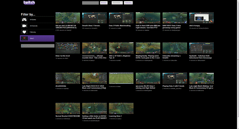 BetaTwitch.tv Minimalist Dark