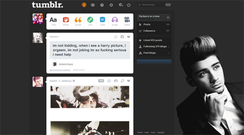 Zayn Malik 2012 dashboard