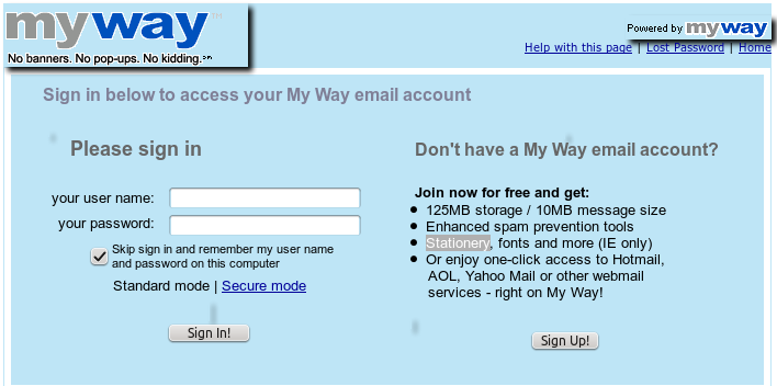 Myway.com Email