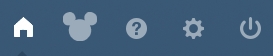 Mickey head ask box icon