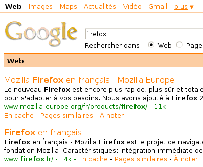 Google with orange experience