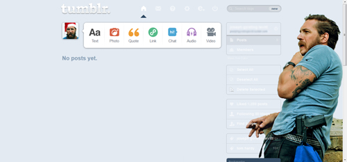 tumblr dashboard theme - Tom Hardy