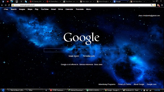 Dark Blue Galaxy Google