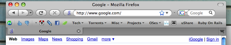 Firefox 3 Mac OS X - Favicons on Bookmark Bar