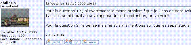 Hide the signatures on forums
