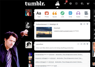 Tumblr dashboard: Misha Collins #1
