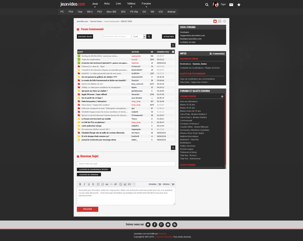 Skin JVC Rouge & Noir by Tiger