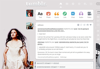 Tumblr dashboard: Snow White - OUAT