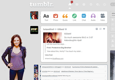 Tumblr dashboard: Lana Parrilla #1