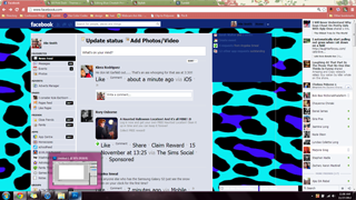 Blue Cheetah Print Facebook Theme