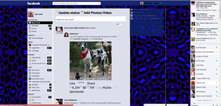Dark Blue Cheetah Facebook Theme