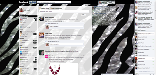 Zebra & Glitter Facebook Theme
