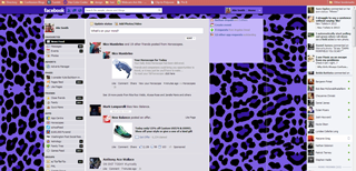 Purple Cheetah Print Facebook Theme