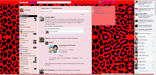 Red Cheetah Print Facebook Theme