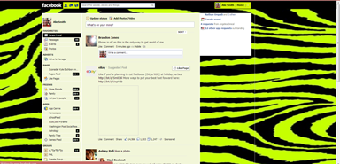 Yellow Zebra Print Facebook Theme