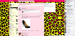 Yellow & Pink Cheetah Print Facebook Theme
