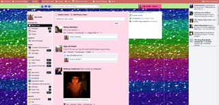 Rainbow Glitter Facebook Theme