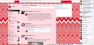 Red Pattern Facebook Theme