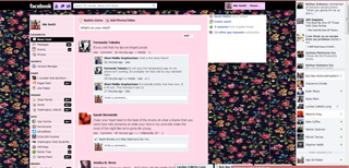 Pink Pattern Facebook Theme