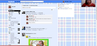 Blue Plaid Facebook Theme