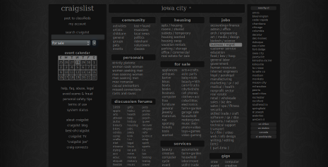 Craigslist dark theme