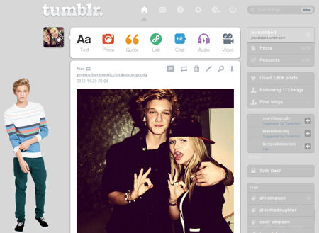 Cody Simpson Tumblr Dashboard Theme - #9