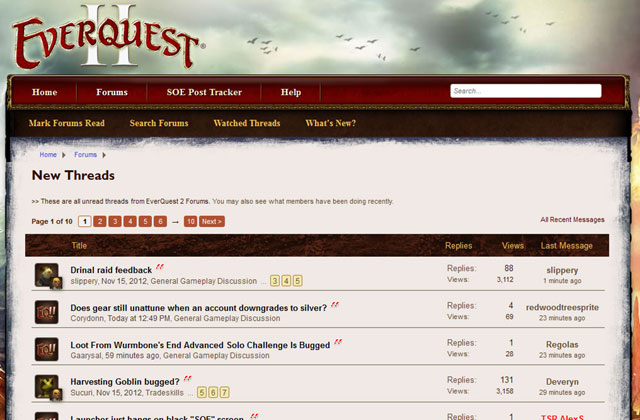 EQ2 Forums Light Replacement Theme by Feldon